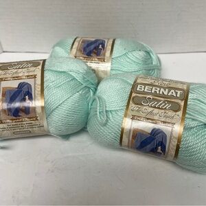Bernat Satin Yarn in Light Mint (3)